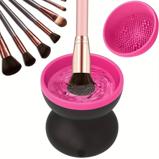 Electric Makeup Brush Cleaner - Portable - Black - Elybliss